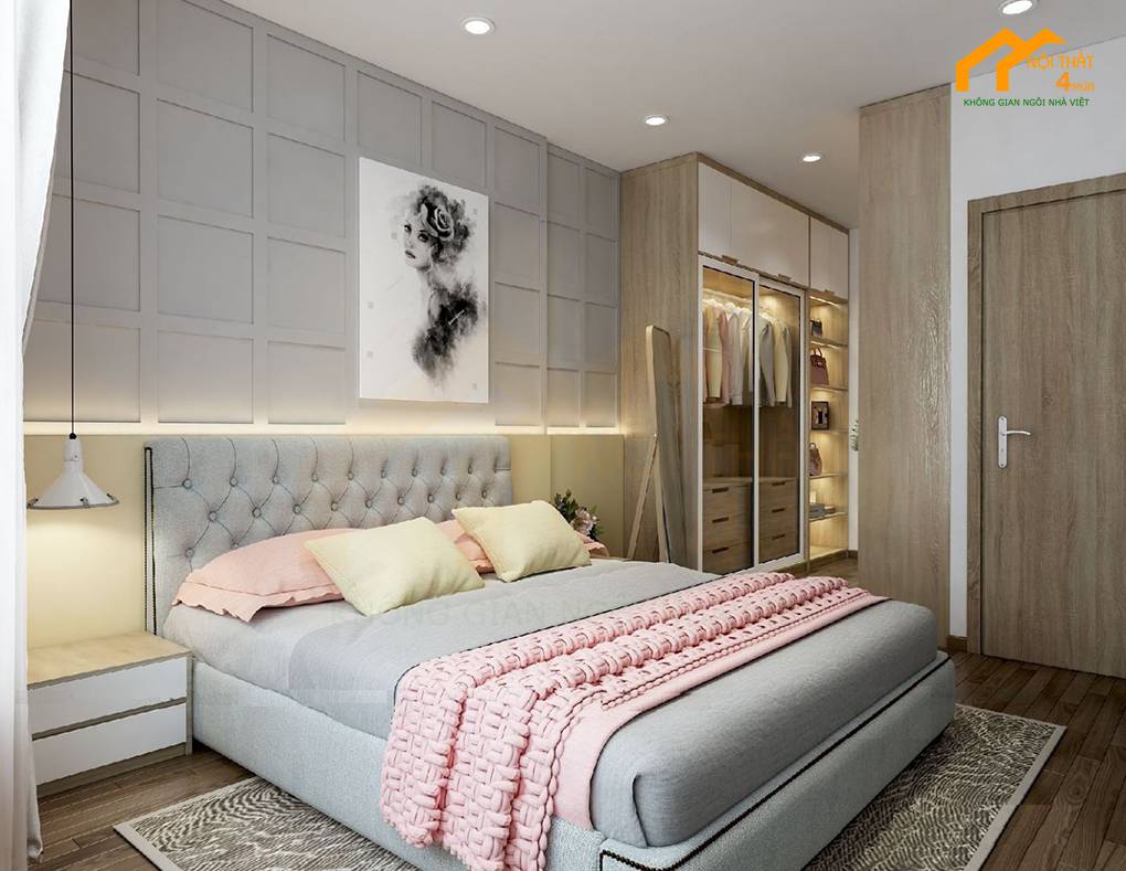 Mẫu phòng ngủ nữ cá tính