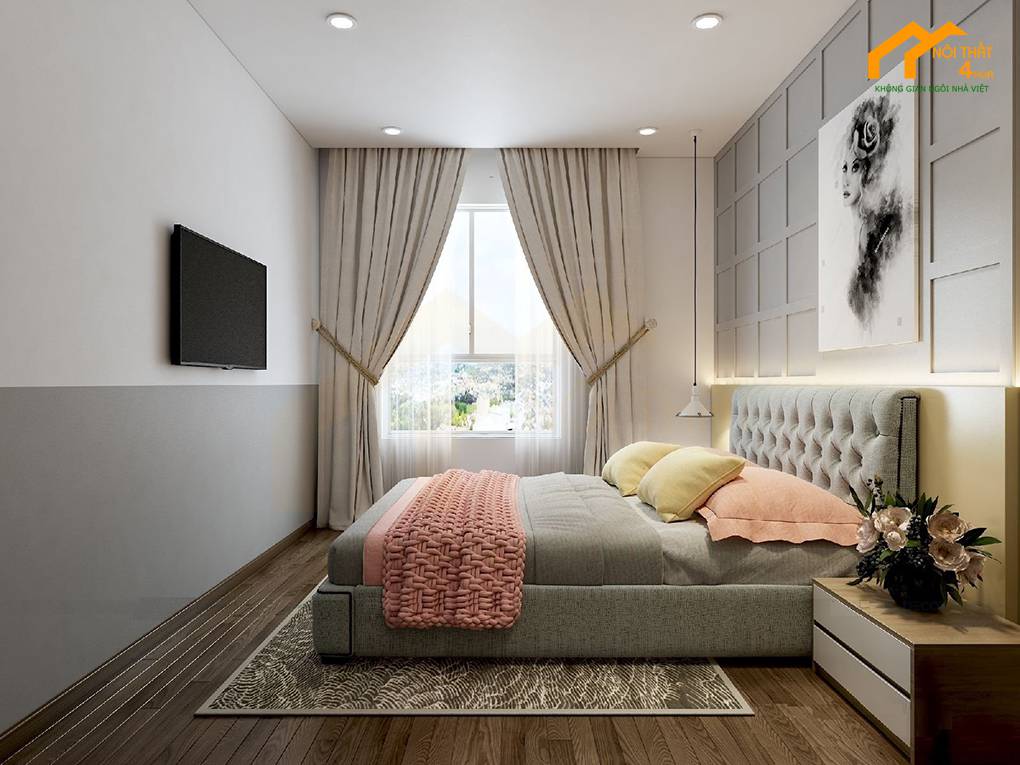 Mẫu phòng ngủ nữ cá tính