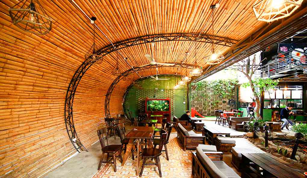101+ Mẫu thiết kế quán cafe đẹp ấn tượng Hút khách nhất 2025 30 Mẫu quán cafe bằng tre