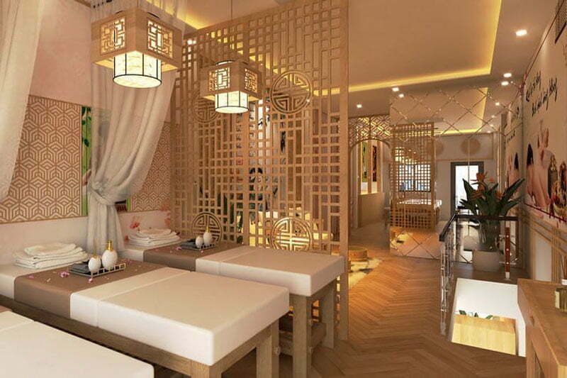 Mẫu spa dưỡng sinh phong cách mộc