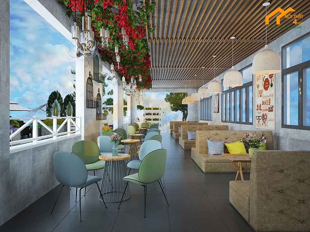 101+ Mẫu thiết kế quán cafe đẹp ấn tượng Hút khách nhất 2025 18 Mẫu quán cafe sân thượng