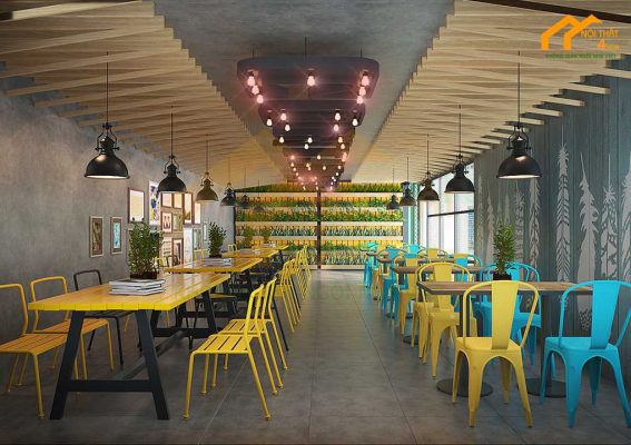 Thiết kế quán cafe đẹp hiện đại