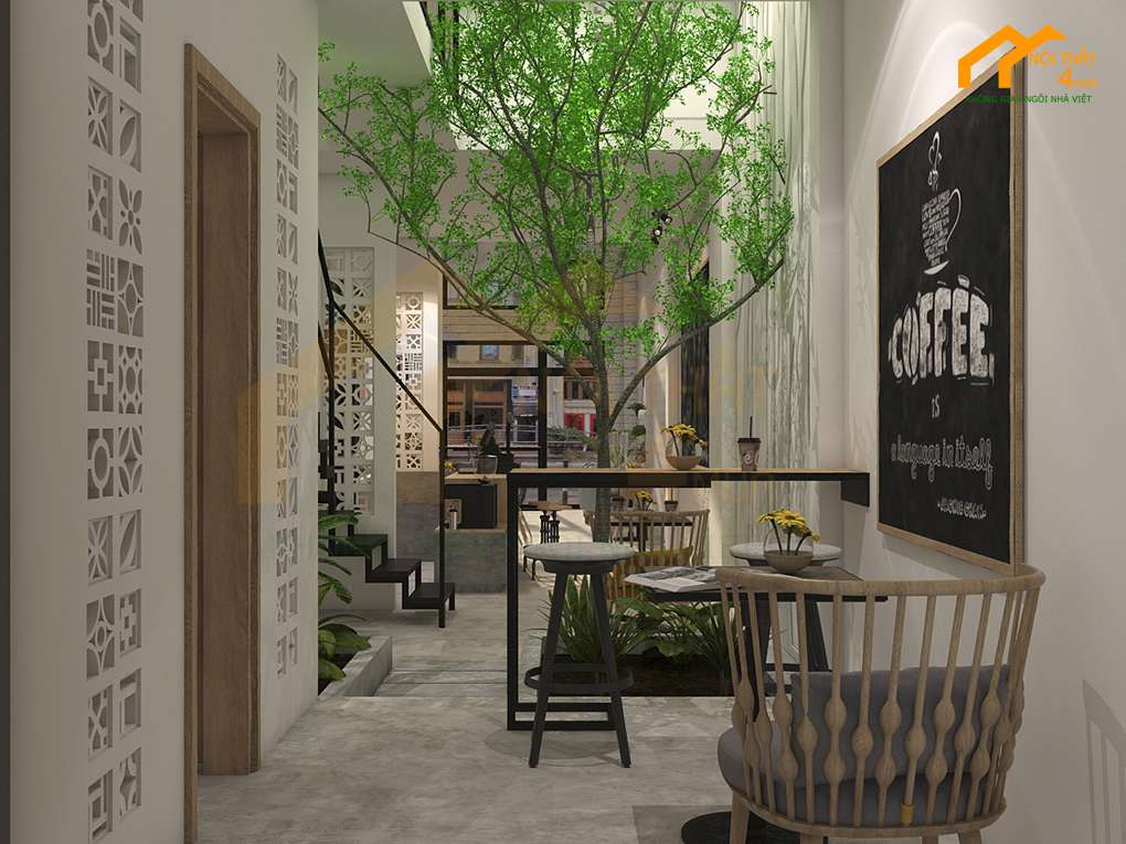 101+ Mẫu thiết kế quán cafe đẹp ấn tượng Hút khách nhất 2025 29 Mẫu quán cafe nhà ống đẹp
