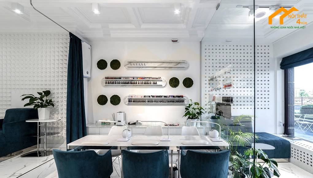 Thiết kế tiệm nail phong cách hiện đại