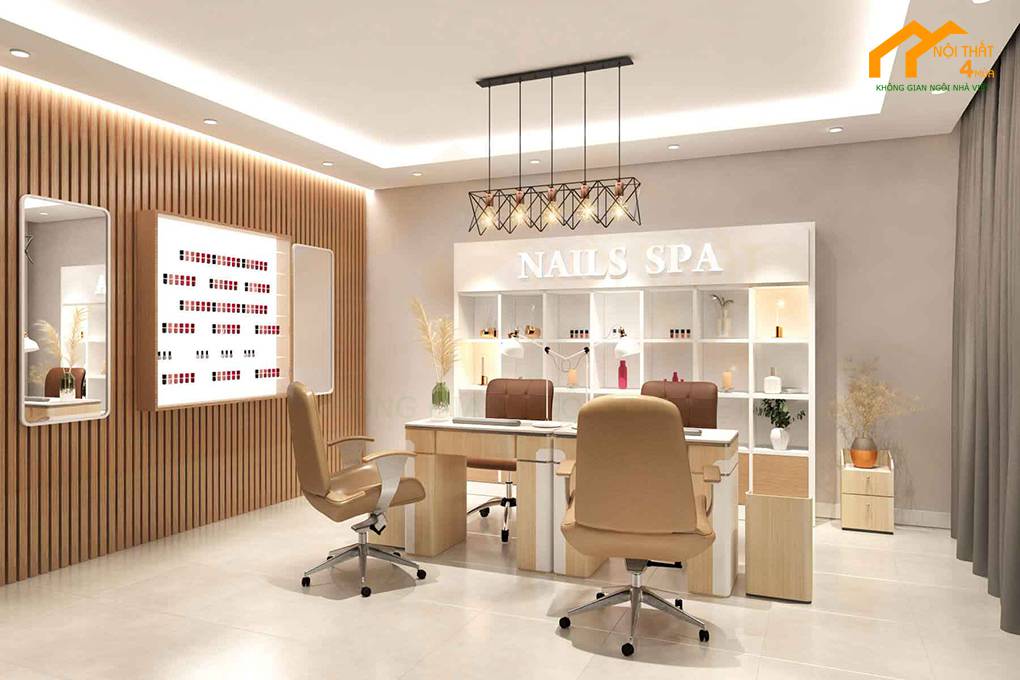 Mẫu thiết kế tiệm nail spa đẹp
