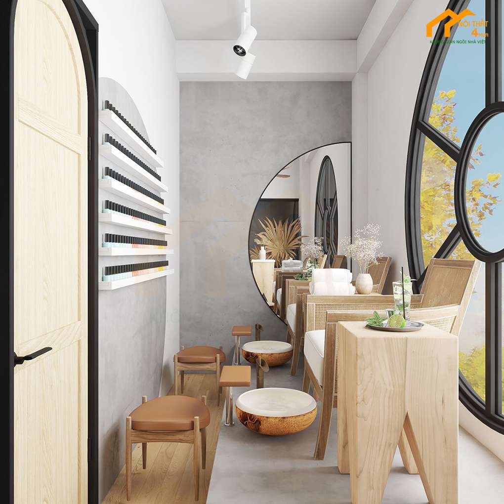 Mẫu tiệm nail phong cách độc đáo