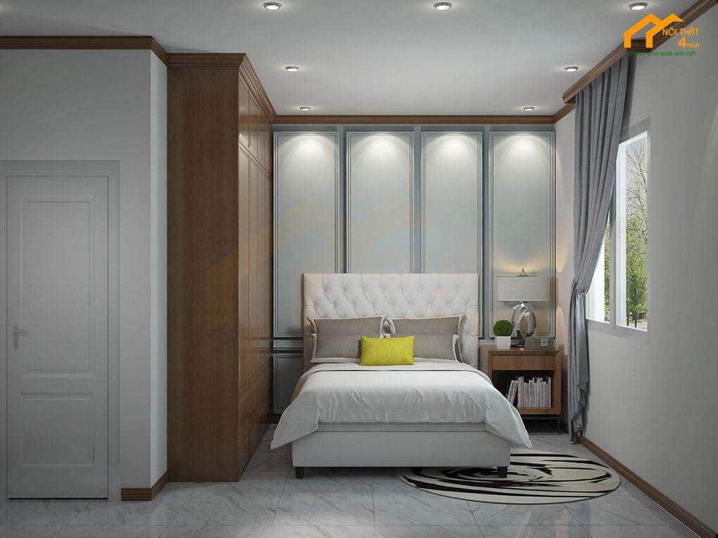 10+ Mẫu thiết kế nội thất phòng ngủ nhà ống đẹp tiện nghi nhất 15 Mẫu phòng ngủ nhà ống 4m