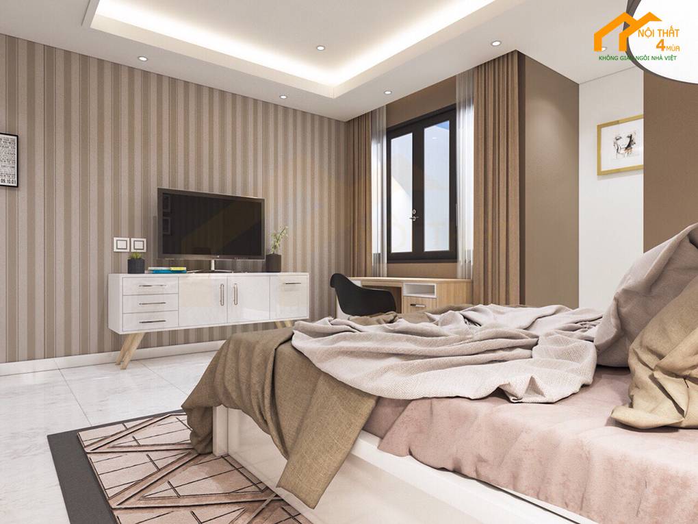 10 Mẫu thiết kế phòng ngủ biệt thự đẹp, hiện đại, sang trọng nhất 7 Mẫu phòng ngủ master biệt thự phố