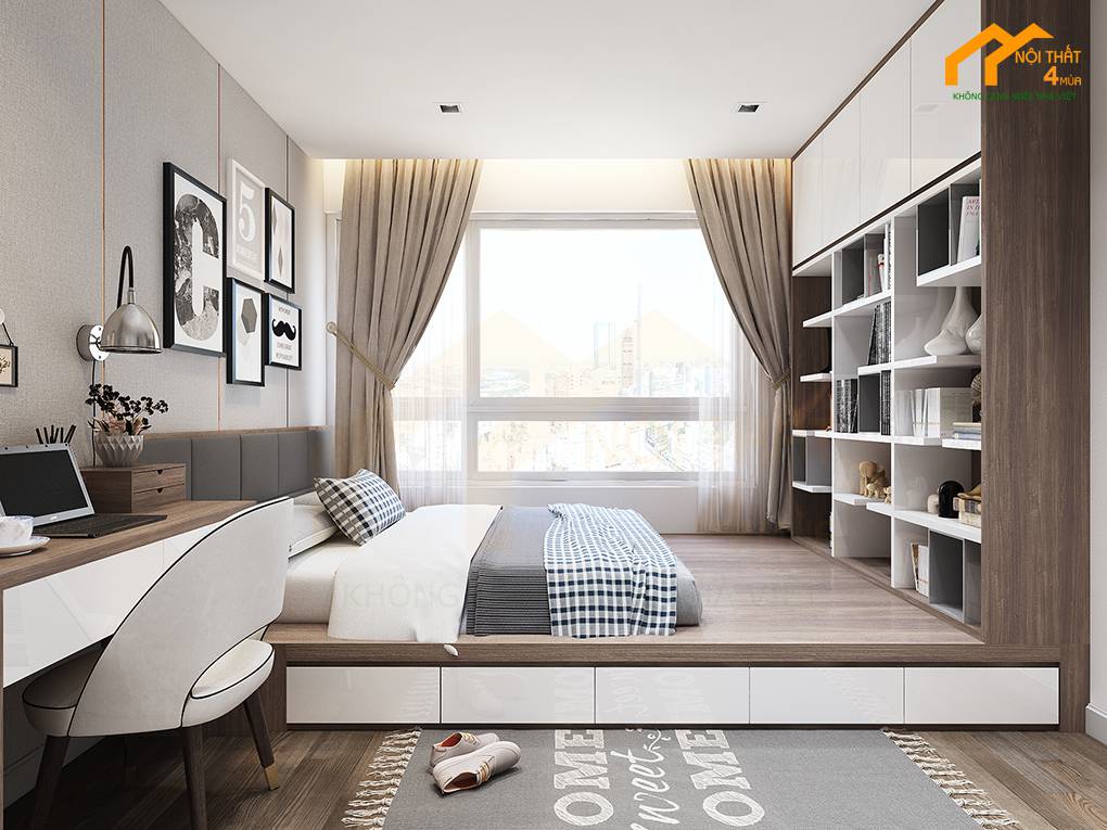 Mẫu phòng ngủ nam phong cách Bắc Âu