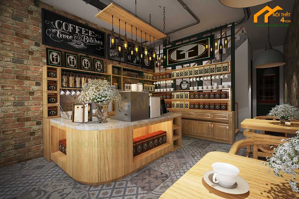 101+ Mẫu thiết kế quán cafe đẹp ấn tượng Hút khách nhất 2025 33 Mẫu quán cafe gỗ xưa