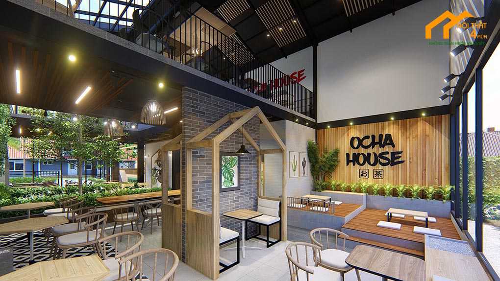 101+ Mẫu thiết kế quán cafe đẹp ấn tượng Hút khách nhất 2025 15 Mẫu quán cafe tại khu chung cư