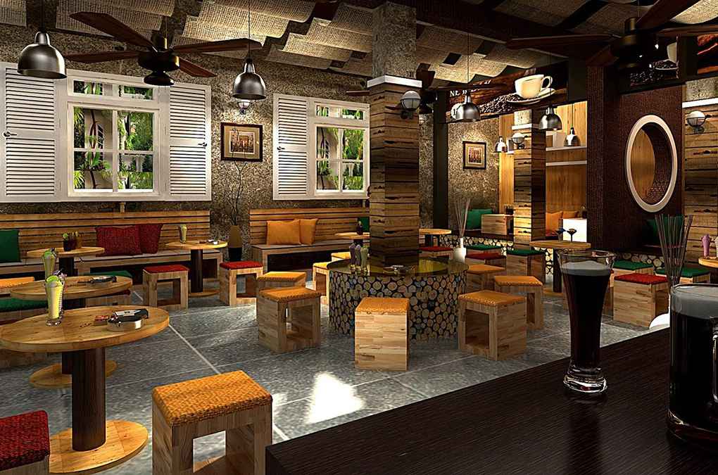101+ Mẫu thiết kế quán cafe đẹp ấn tượng Hút khách nhất 2025 36 Mẫu quán cafe phong cách mộc