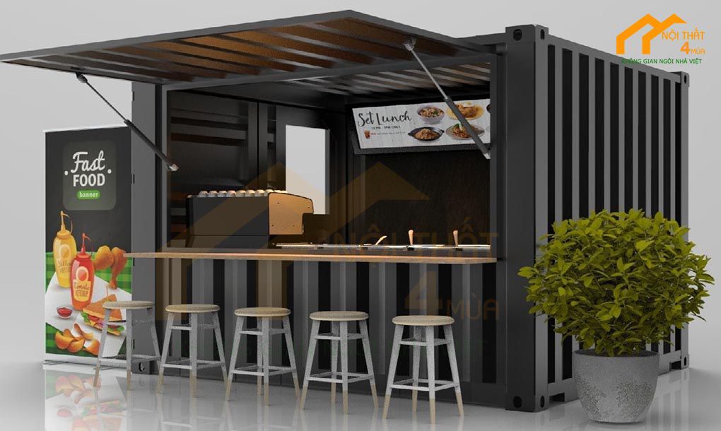 101+ Mẫu thiết kế quán cafe đẹp ấn tượng Hút khách nhất 2025 5 Mẫu quán cafe take away