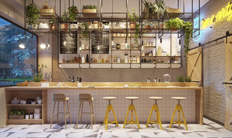 101+ Mẫu thiết kế quán cafe đẹp ấn tượng Hút khách nhất 2025 7 Mẫu quán cafe văn phòng