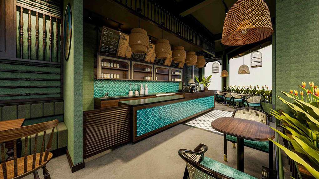 101+ Mẫu thiết kế quán cafe đẹp ấn tượng Hút khách nhất 2025 31 Mẫu quán cafe bằng tre