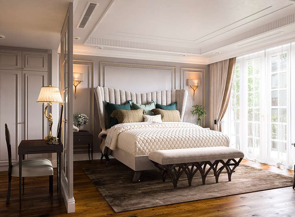 30+ Mẫu thiết kế nội thất nhà cấp 4 đẹp sang trọng và tiện nghi 32 Mẫu nội thất nhà cấp 4 2 phòng ngủ