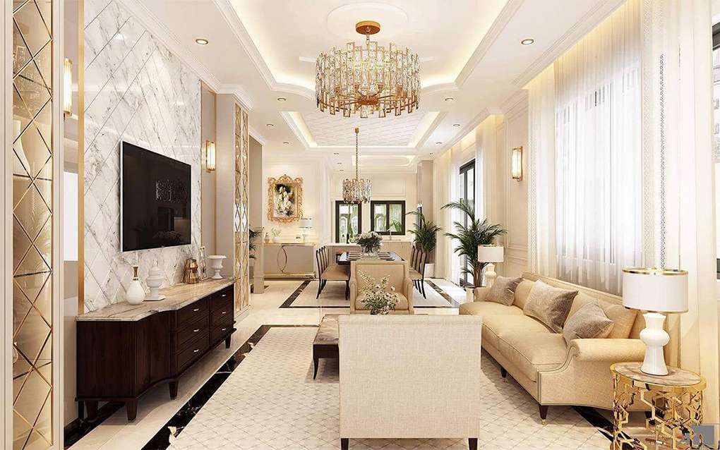30+ Mẫu thiết kế nội thất nhà cấp 4 đẹp sang trọng và tiện nghi 27 Mẫu nội thất nhà cấp 4 tân cổ điển
