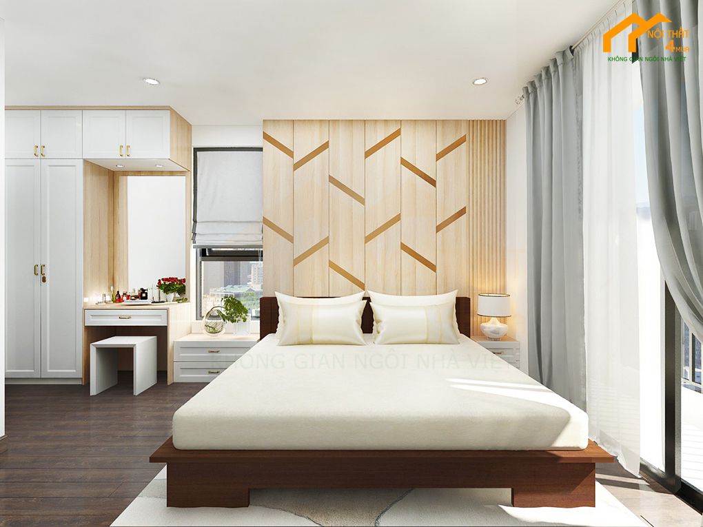 Mẫu phòng ngủ 12m2 tân cổ điển