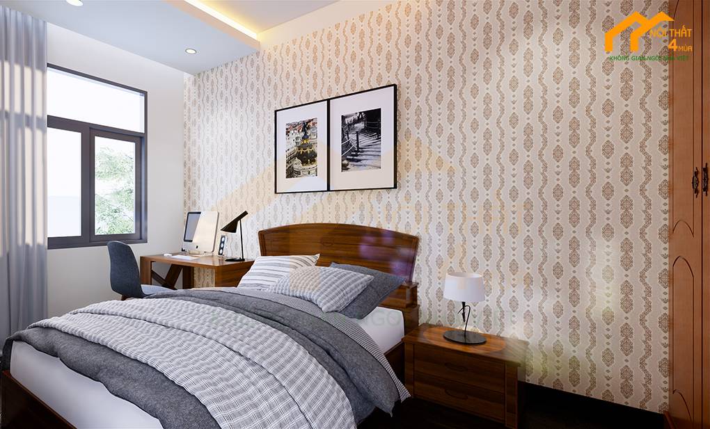 10+ Mẫu thiết kế phòng ngủ 15m2 đẹp, tiện nghi nhất 2025 32 Mẫu phòng ngủ vợ chồng gỗ tự nhiên