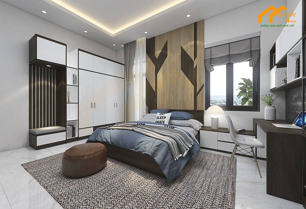 Mẫu phòng ngủ 20m2 phong cách hiện đại