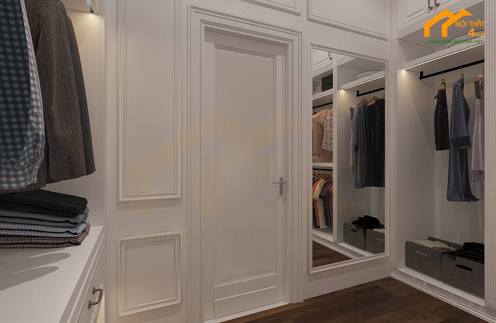 Mẫu phòng ngủ 20m2 tân cổ điển