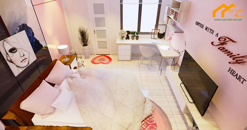 10+ Mẫu thiết kế phòng ngủ 30m2 đẹp, sang trọng và tinh tế 44 Mẫu phòng ngủ trẻ em 30m2