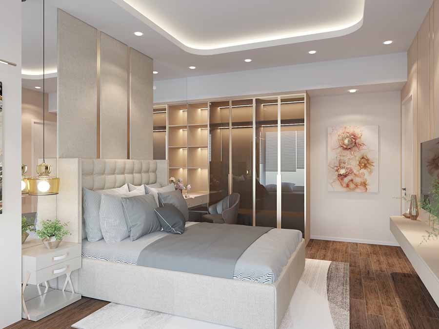 10+ Mẫu thiết kế phòng ngủ 15m2 đẹp, tiện nghi nhất 2025 35 Mẫu phòng ngủ master 15m2 cho cặp vợ chồng