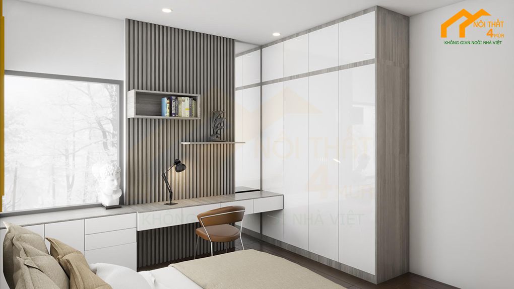 Mẫu phòng ngủ 12m2 cho nam đơn giản đẹp