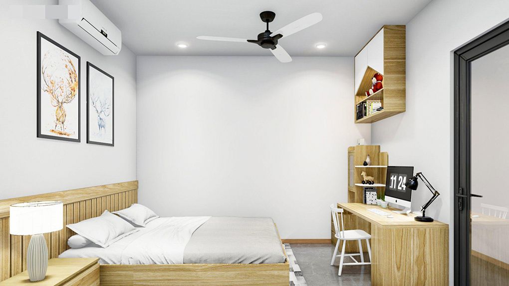 30+ Mẫu thiết kế nội thất nhà cấp 4 đẹp sang trọng và tiện nghi 10 Nội thất phòng ngủ nhà cấp 4