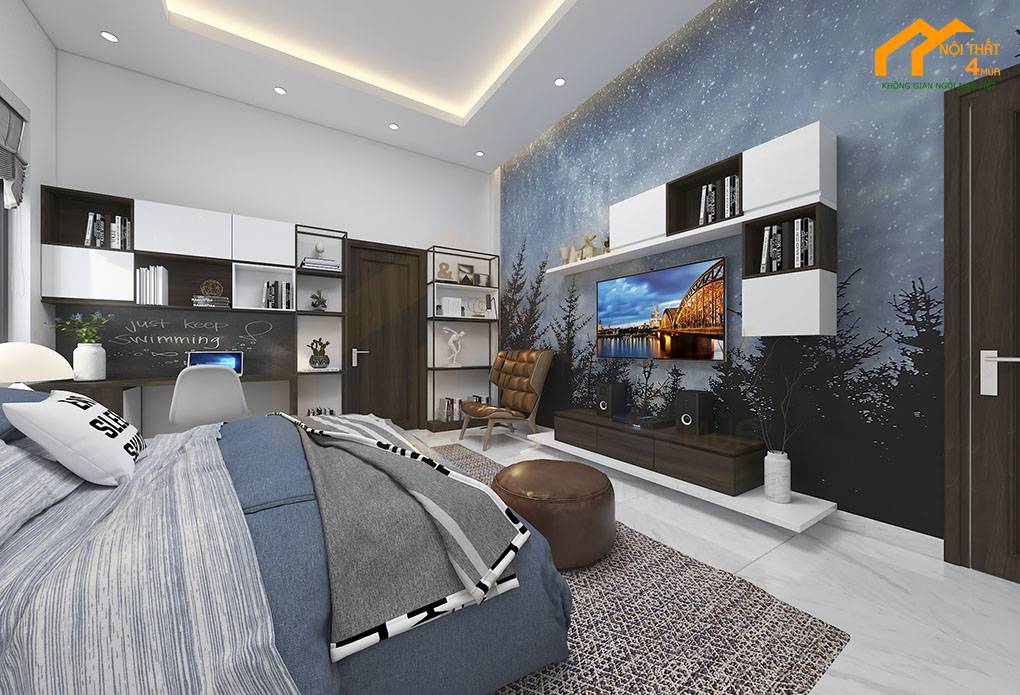 Mẫu phòng ngủ 20m2 dành cho vợ chồng