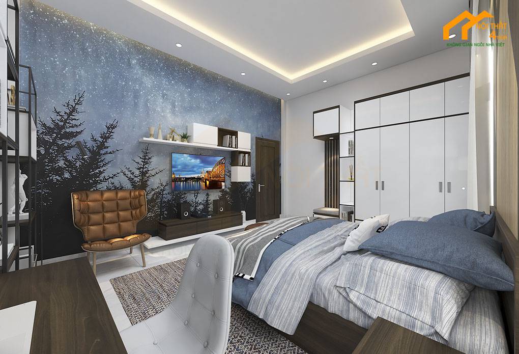 Mẫu phòng ngủ 20m2 dành cho vợ chồng