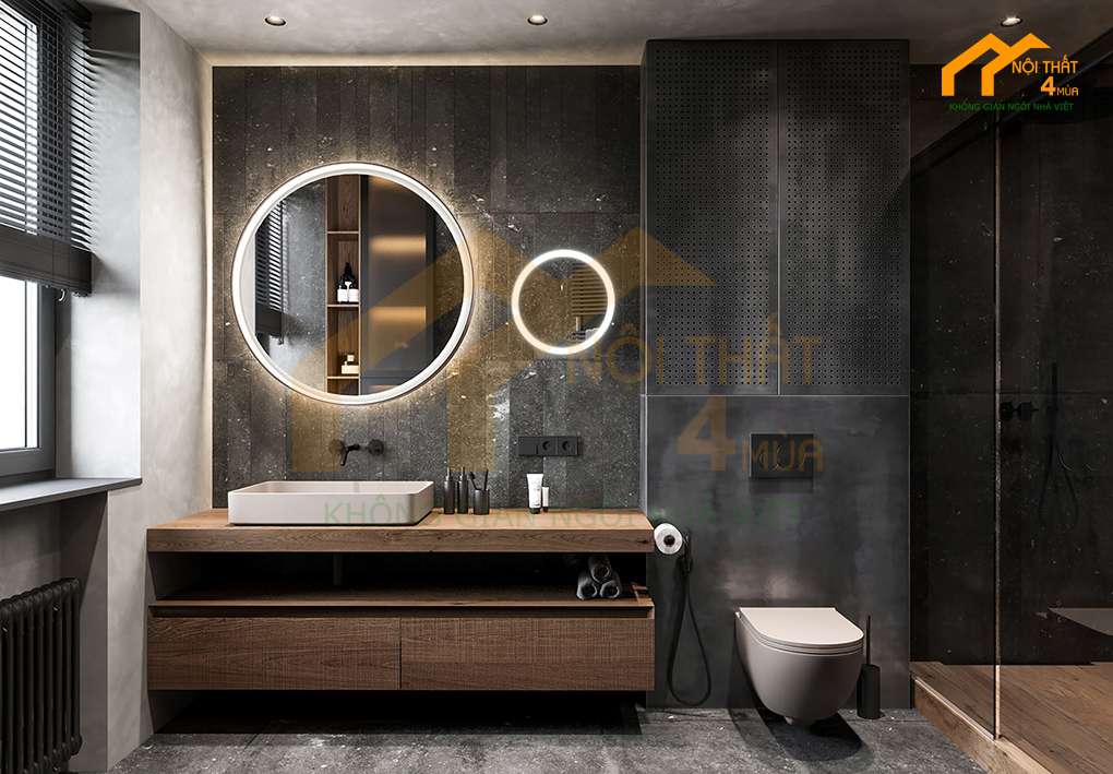30+ Mẫu thiết kế nội thất nhà cấp 4 đẹp sang trọng và tiện nghi 12 Nội thất phòng tắm nhà cấp 4