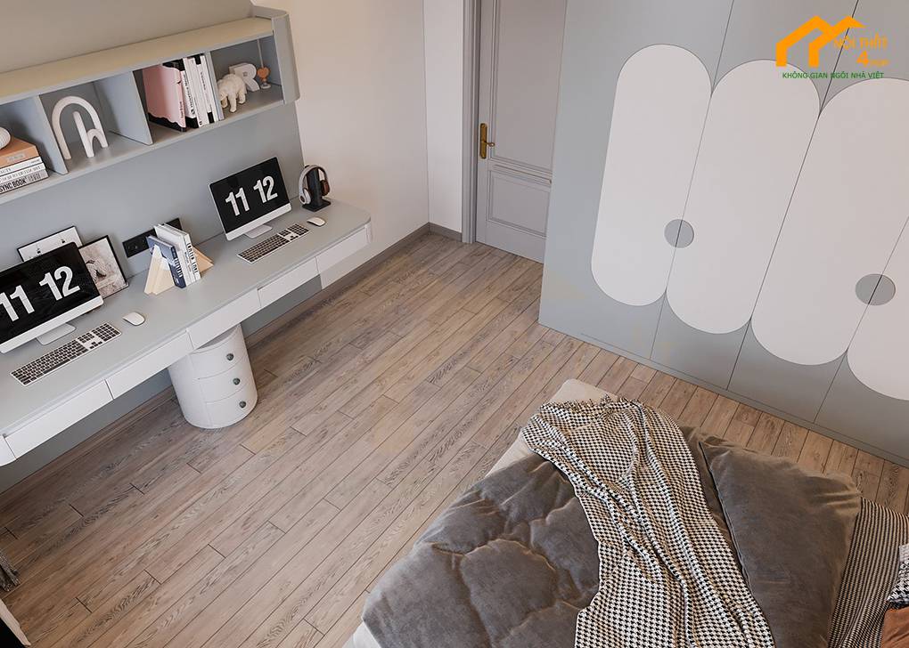 Phòng ngủ 12m2 cho 2 bé đẹp