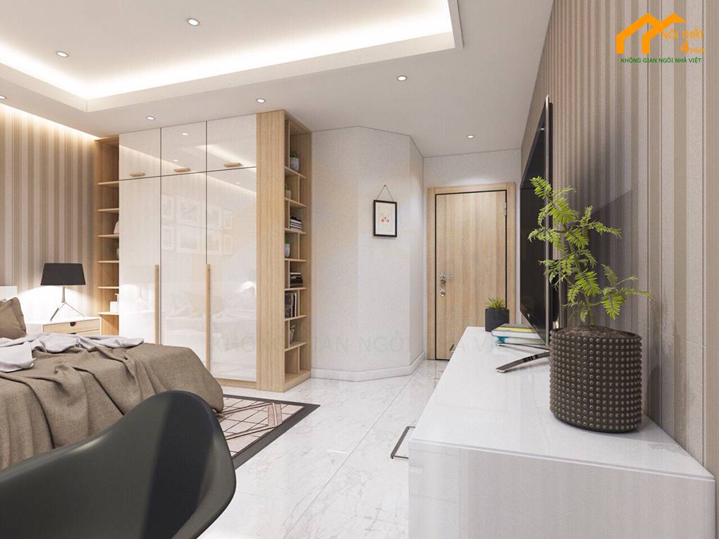 Mẫu phòng ngủ 20m2 tối giản hiện đại