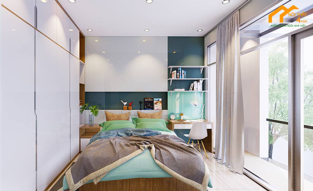 10+ Mẫu thiết kế phòng ngủ 15m2 đẹp, tiện nghi nhất 2025 19 Mẫu phòng ngủ 15m2 dành cho bé trai