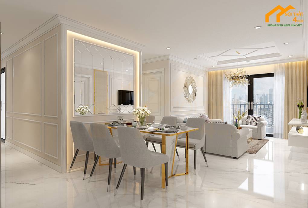 Căn hộ 70m2 2 phòng ngủ tân cổ điên