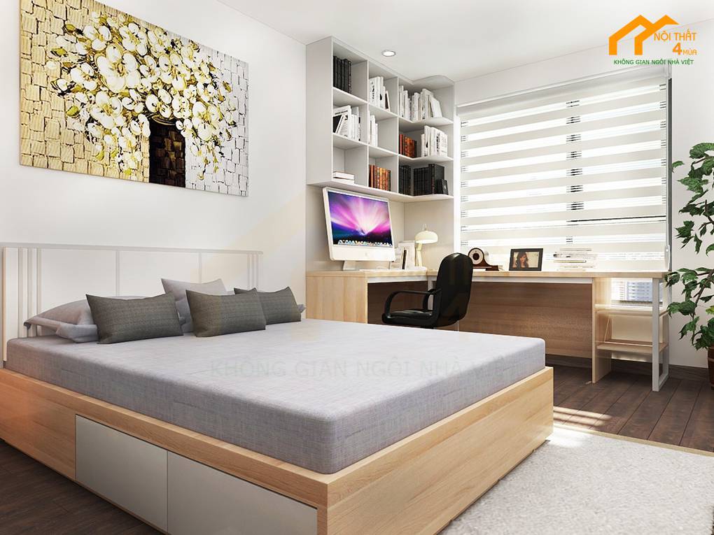 10+ Mẫu thiết kế phòng ngủ 15m2 đẹp, tiện nghi nhất 2025 30 Mẫu phòng ngủ 15m2 dành cho nữ