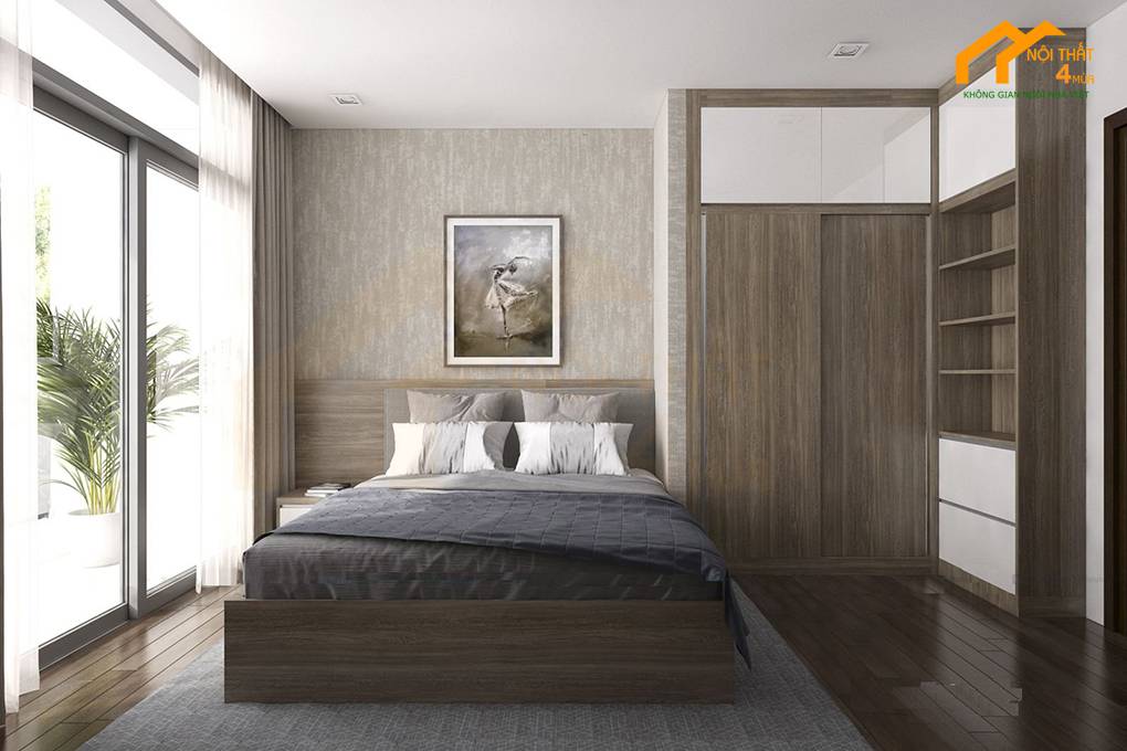 10+ Mẫu thiết kế phòng ngủ 15m2 đẹp, tiện nghi nhất 2025 17 Mẫu phòng ngủ 15m2 phong cách urban