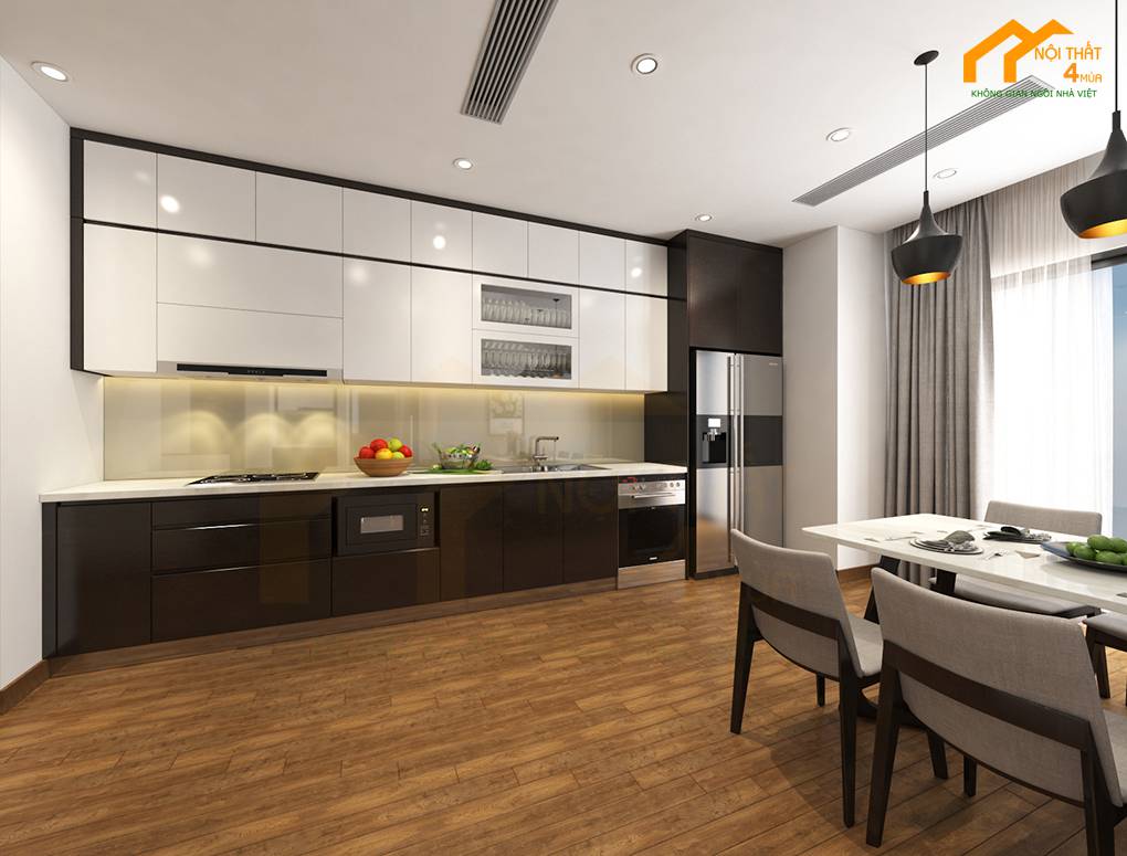 Bố trí ánh sáng cho phòng bếp căn hộ