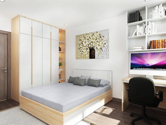 10+ Mẫu thiết kế phòng ngủ màu trắng đẹp, ấn tượng và tinh tế 21 Mẫu phòng ngủ màu trắng kem sữa