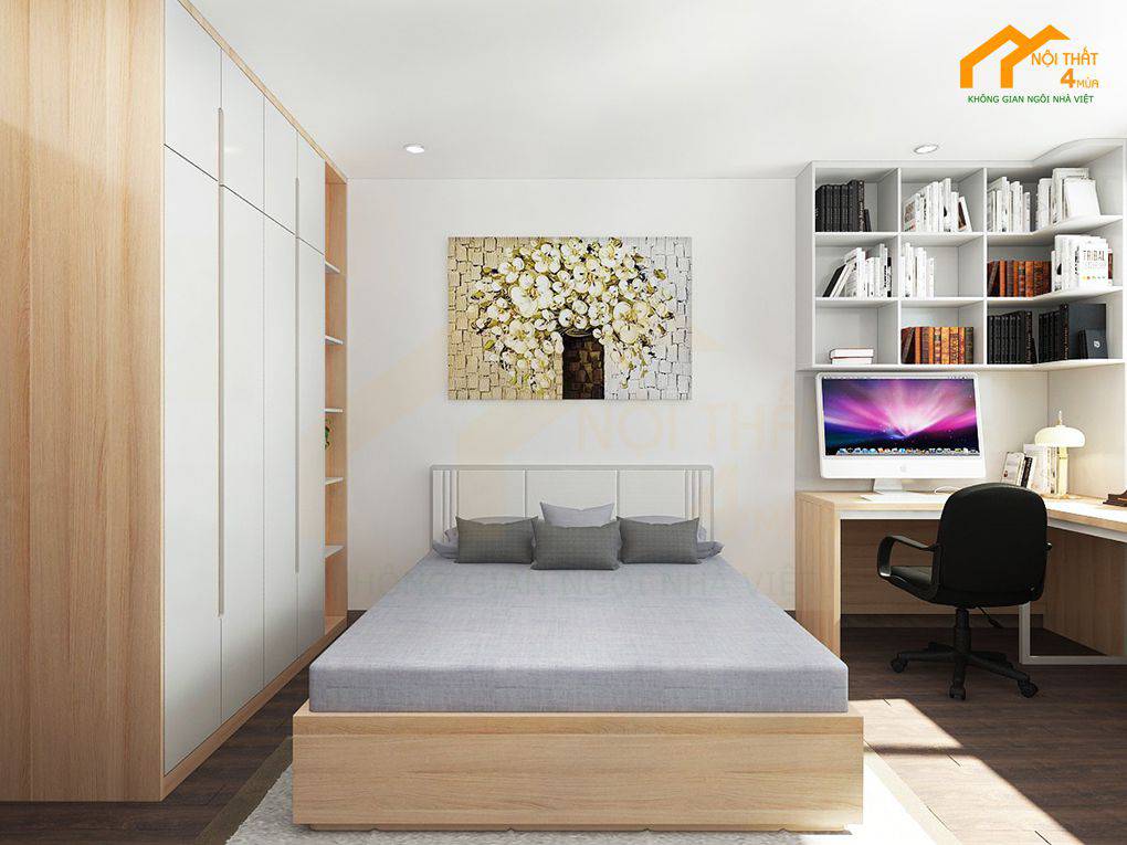 10+ Mẫu thiết kế phòng ngủ màu trắng đẹp, ấn tượng và tinh tế 20 Mẫu phòng ngủ màu trắng kem sữa