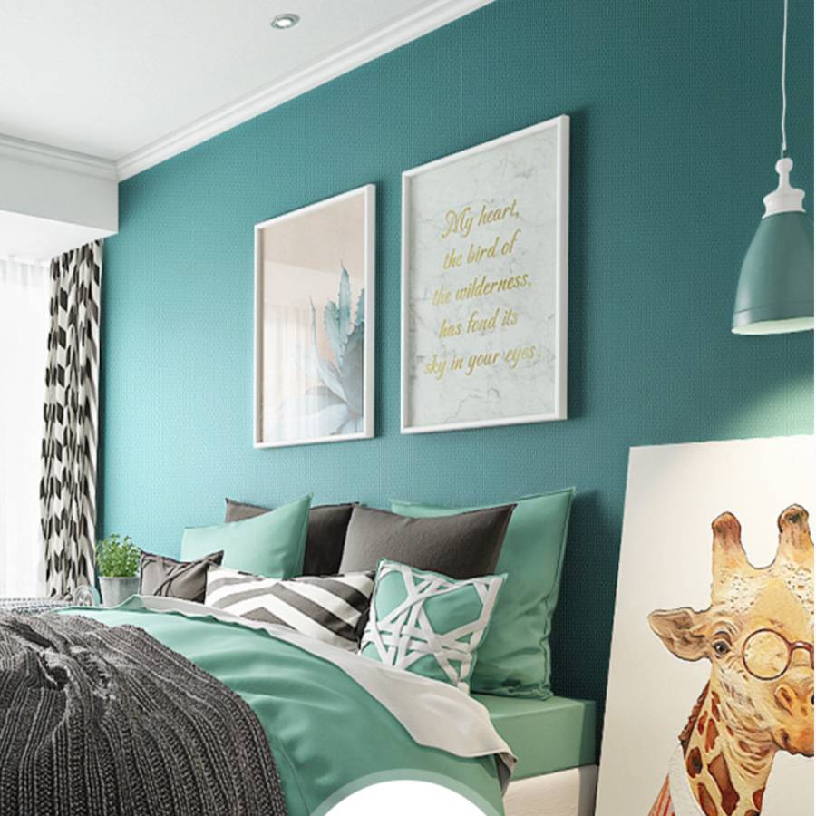 15+ Mẫu phòng ngủ màu xanh dương, xanh lá đẹp nhất 2025 28 Phòng ngủ màu xanh cổ vịt