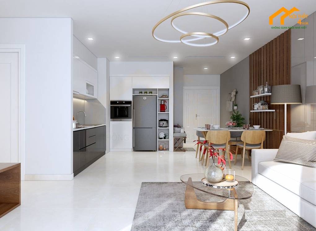 Mẫu căn hộ chung cư 60m2 hiện đại