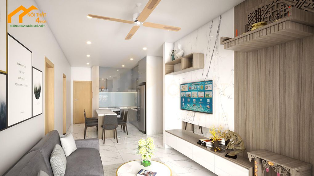 Mẫu nội thất căn hộ chung cư 65m2