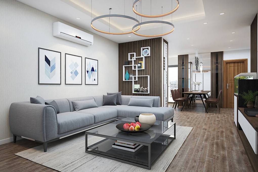 Phòng khách căn hộ chung cư 55m2 Phòng khách căn hộ chung cư 55m2