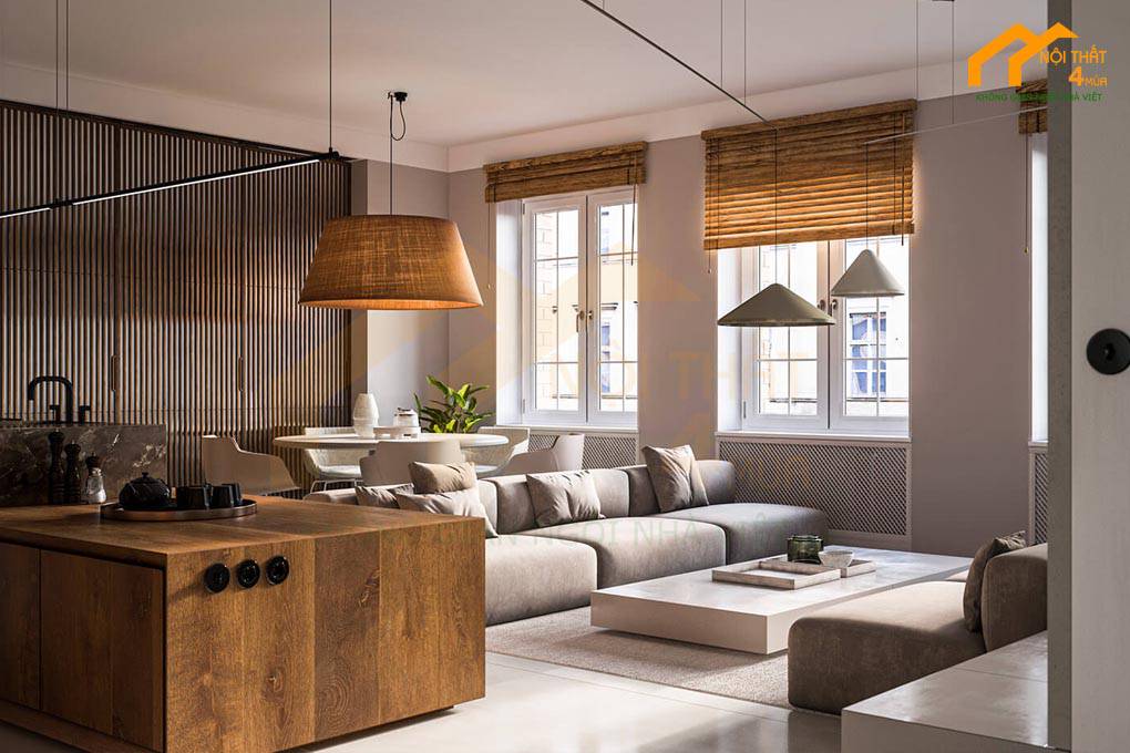 5 mẫu thiết kế nội thất chung cư 90m2 đẹp hợp xu hướng hiện nay 20 Mẫu thiết kế căn hộ chung cư 90m2 cao cấp