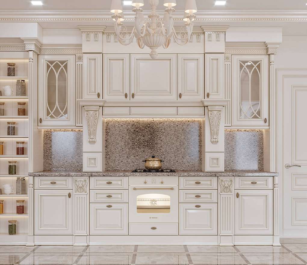 Mẫu phòng bếp căn hộ cao cấp