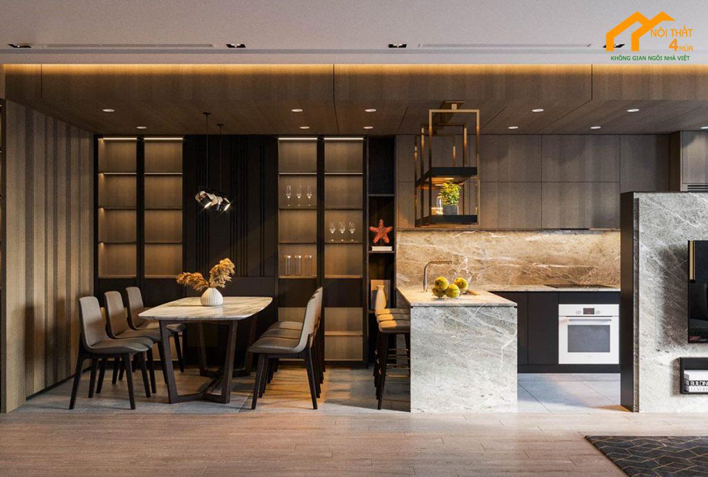 5 mẫu thiết kế nội thất chung cư 90m2 đẹp hợp xu hướng hiện nay 26 Mẫu căn hộ 90m2 hiện đại