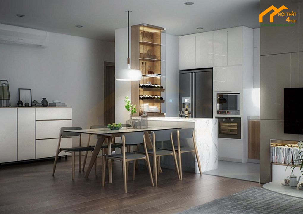 Phòng bếp căn hộ nhỏ đẹp