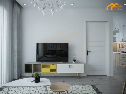 Mẫu căn hộ chung cư 60m2 sang trọng